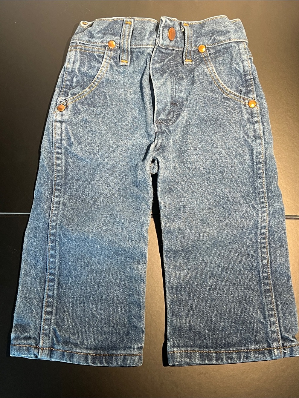 Wrangler Vintage 1991 Toddler Size 1 Regular Fit Blue Heavy Denim Jeans